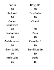 Divyank Sweets & Bakery menu 1