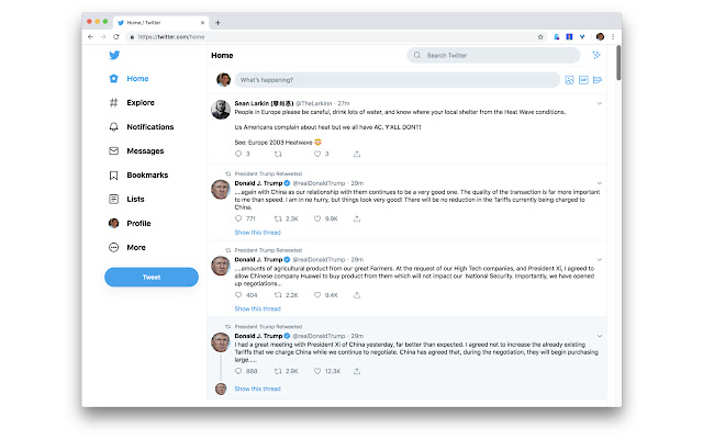 Simplify Twitter Web UI chrome extension