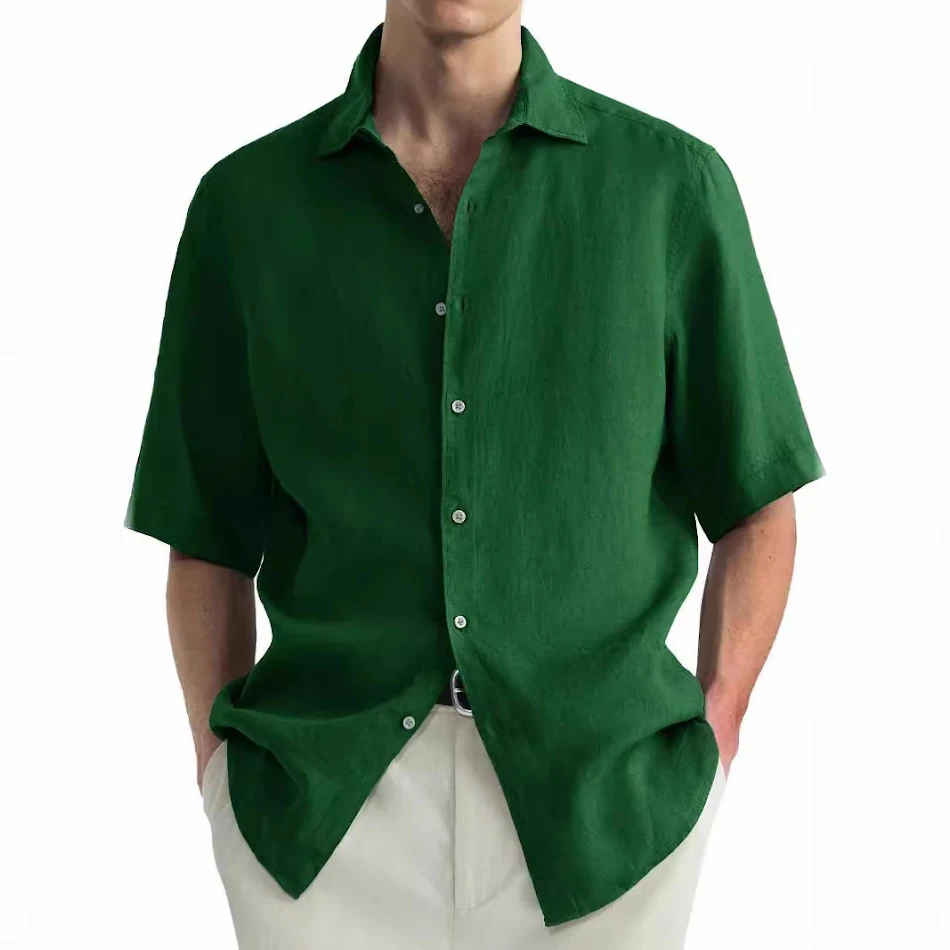 Washed Cotton Shirt Casual Men's Shirts Comfortable Everyday Wear Stylish and Relaxed Fit Breathable Fabric Perfect for 