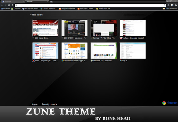 Zune Theme chrome extension