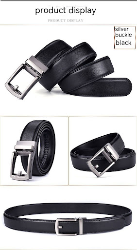 Title 4, Mens Two-layer Cowhide Business Automatic Buck...