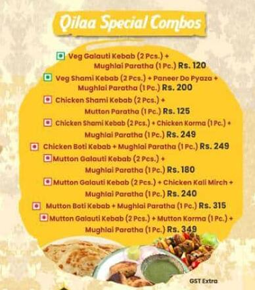 The Qilaa Taste Of Lucknow menu 