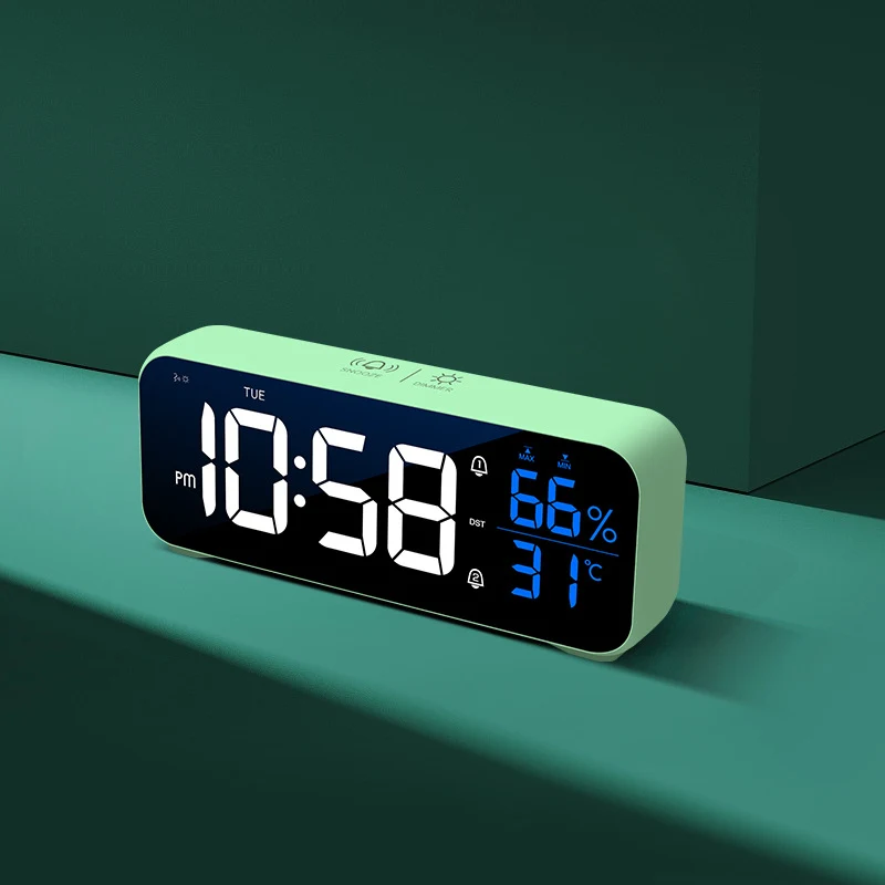 Simple Temperature and Humidity Alarm Clock. Monitors your environment, providing clear notifications, ideal for sleep q