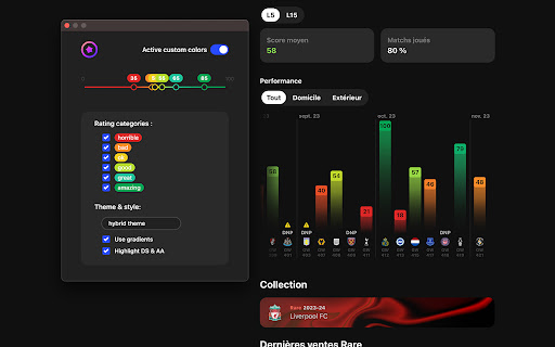 Sorare custom colors