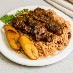Stew Oxtail with Peas and Rice