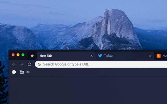 Moonlight Material Theme chrome extension