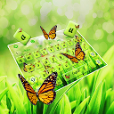 Green Nature Butterflies Keyboard 10001002 APK Baixar