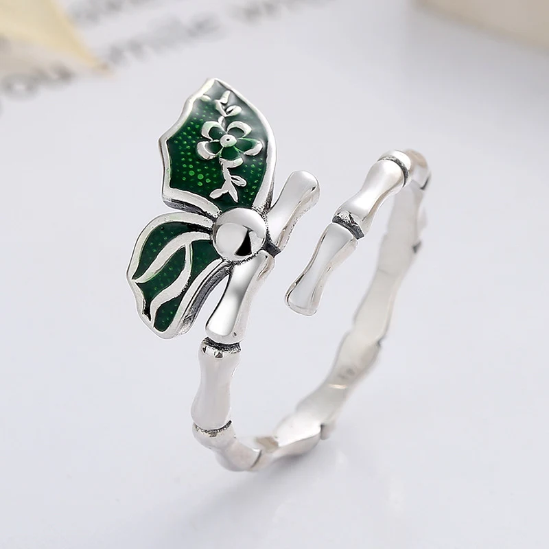 Title 5, S925 Sterling Silver Vintage Epoxy Distressed B...