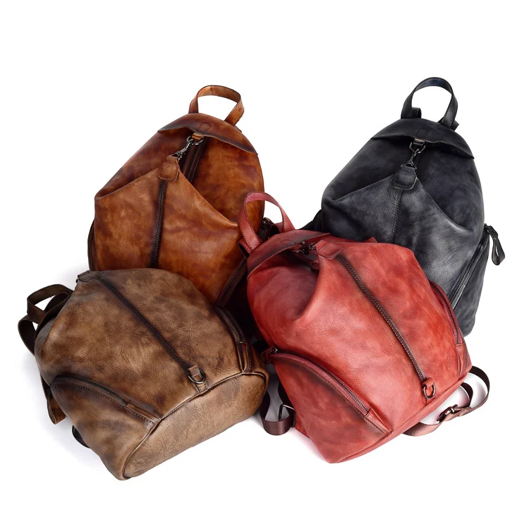 Fashionable Leisure Retro Leather Double Shoulder Bag. Comfortable and stylish for everyday use. Carry your essentials w