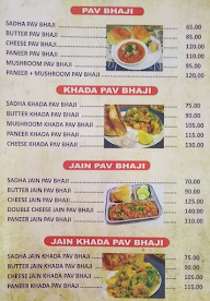 Sudha Pav-Bhaji menu 1