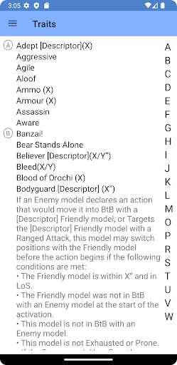 Screenshot Bushido Companion