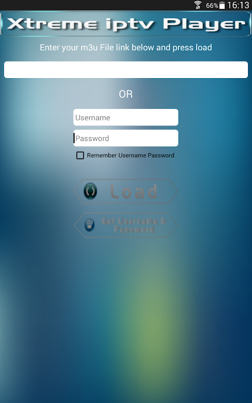 Android application Xtreme M3U Player screenshort
