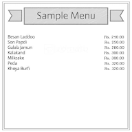 Sharma Sweets Corner menu 1
