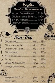 Masala Oota menu 2