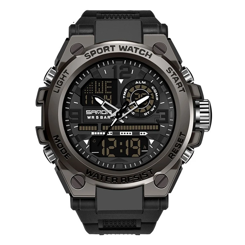 Reloj Electrónico Digital Multifuncional Impermeable Moderno — Diseño Versátil y Resistencia al Agua para el Uso Diario