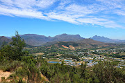 A view over the Franschoek valley from the Franschoek Pass.