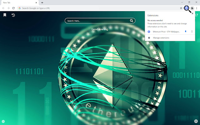 Ethereum Price - ETH Wallpaper New Tab