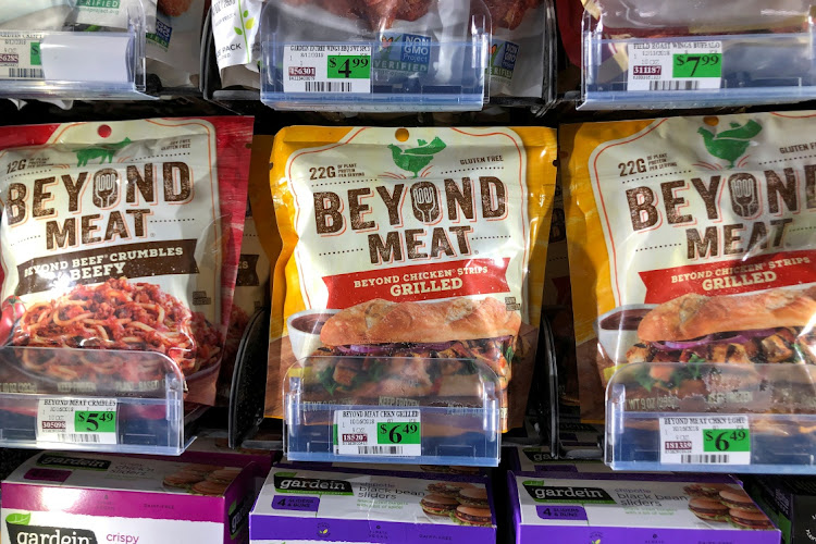 Products from Beyond Meat, the vegan burger maker, are shown for sale at a market in Encinitas, California, the US. Picture: REUTERS/MIKE BLAKE