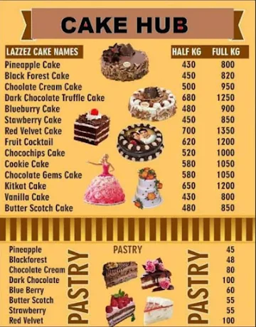 Cake Gallery menu 