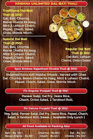 Krishna Dalbati Restro Udaipurwala menu 5