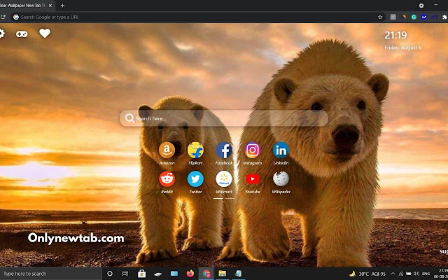 Polar Bear Wallpaper New Tab Theme