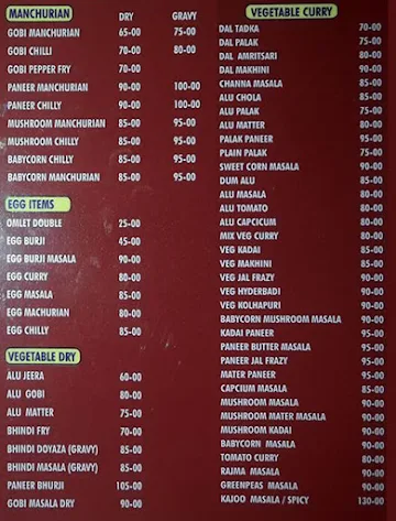 New Paratha Corner menu 