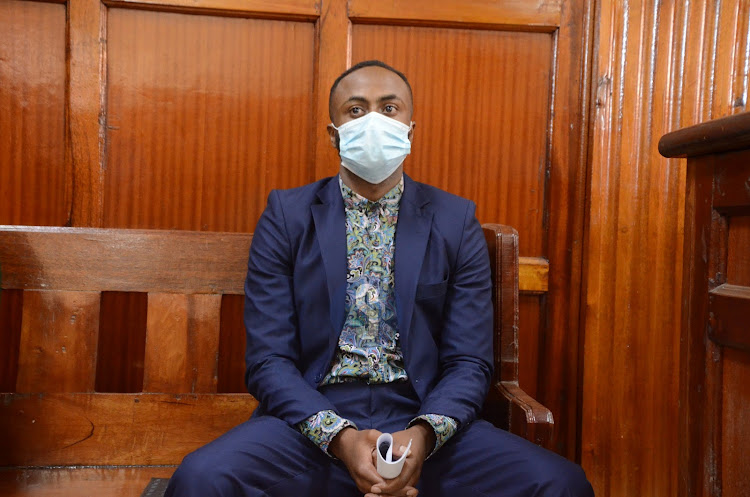 Joseph Irungu alias Jowie, who was found guilty in the murder of businesswoman Monica Kimani, awaiting sentencing at Milimani Law Courts on March 8, 2024.