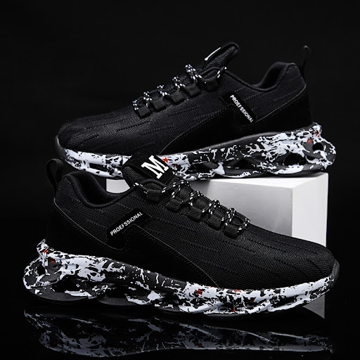 Title 1, Flying Woven Net Shoes Light Casual Black Breat...