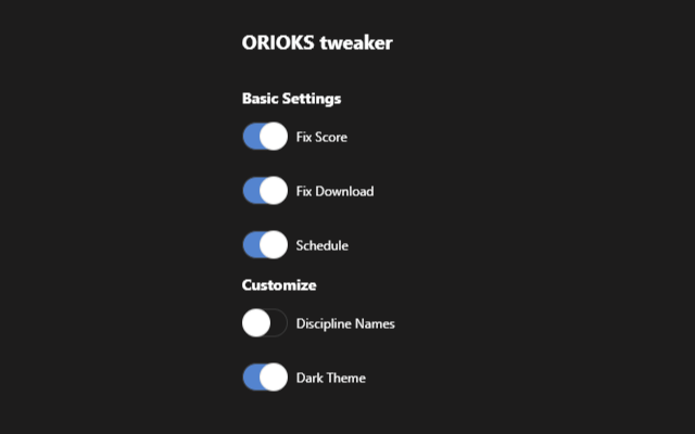 ORIOKS tweaker Preview image 0