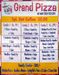 Grand Pizza menu 1