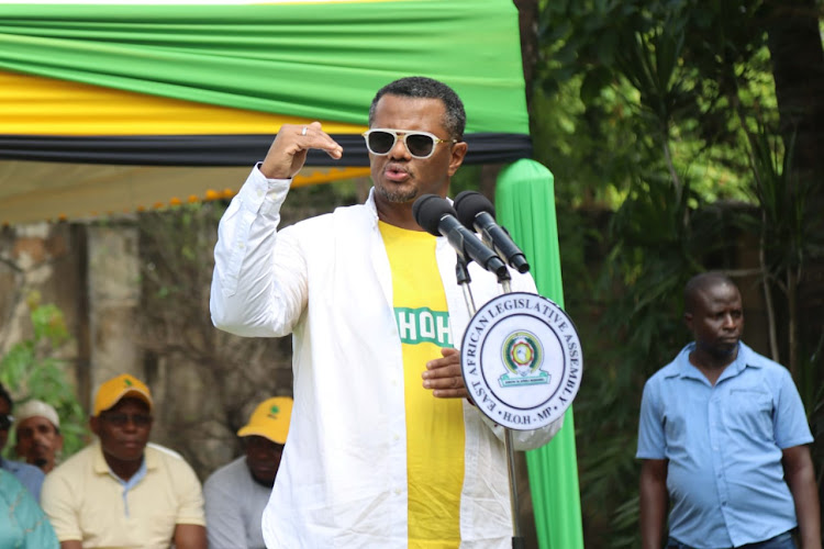 UDA vice chairman Hassan Omar at the Hustler Centre in Mombasa on Thursday.