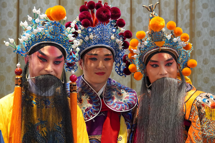 A close-up of the glamorous costumes used in the play