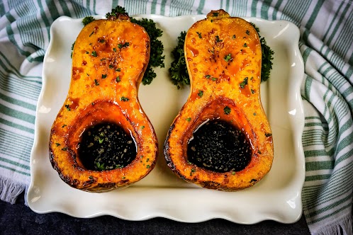 Roasted Butternut Squash in Brown Sugar