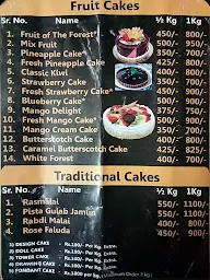 Love More Cake's menu 2