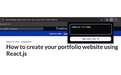 Chat with site