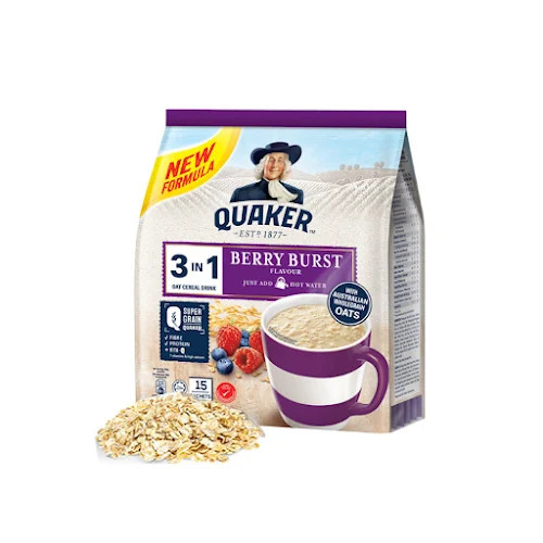 Thức uống yến mạch Quaker 3in1 - Vị Berry Burst 450g (Date - 07/01/2023)