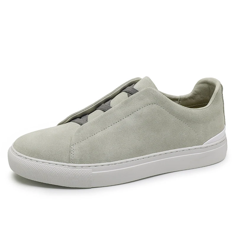 Sapatos masculinos de couro bovino europeu, estilo coreano casual para todas as estações, personalidade versátil, confortáveis e estilosos.