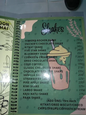 Sukoon Cafe menu 