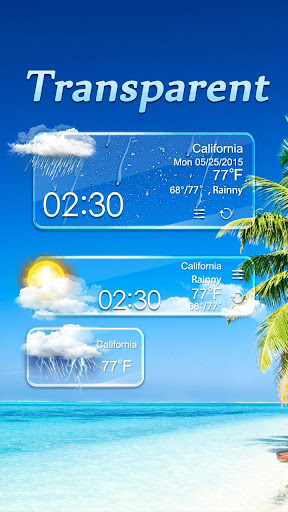 Transparent GO Weather Widgets
