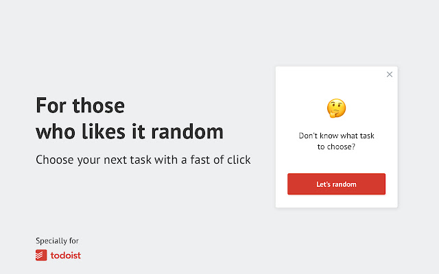 Random task chrome extension