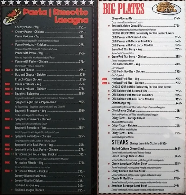 Sambookas menu 