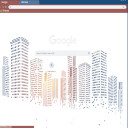 Pixelated city building Chrome extension download