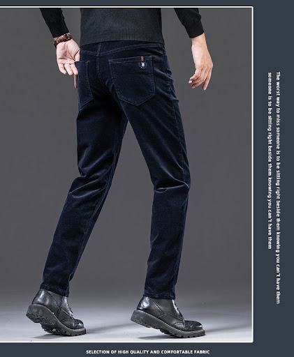 Title 10, Mens Autumn Outer Wear Plus Velvet Straight Tro...