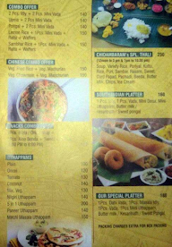 Chidambarams New Madras Hotel menu 5