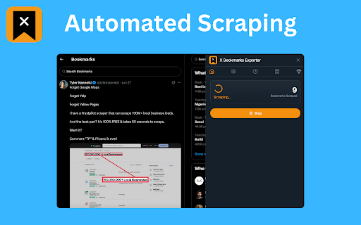 X Bookmarks Exporter - Export Twitter Bookmarks Preview 3