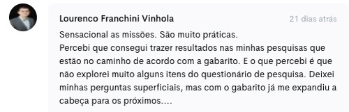 4 formas de estudar Copywriting com a Você Ligado: Treinamento de Copy APL - Além das Palavras Lucrativas - Depoimento de aluno falando como as atividades práticas do APL ajudam a fixar o conteúdo