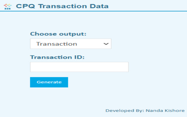 Oracle CPQ Transaction Viewer [OCPQ] chrome extension