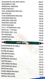 Celebration menu 1