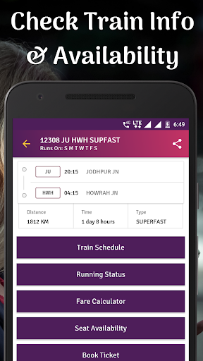 Train PNR Status, Rail Running Status, Train Info