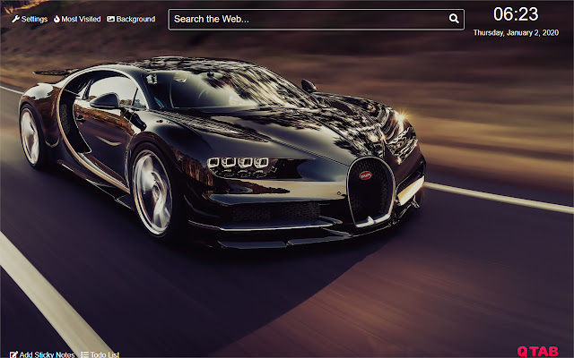 Bugatti Chiron Wallpaper for New Tab